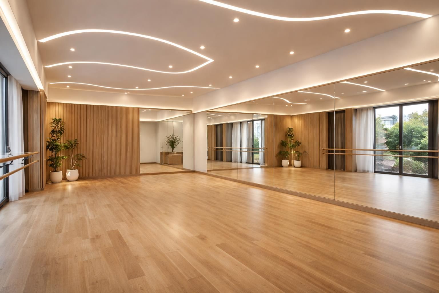 découvrez comment créer un studio de danse idéal avec un parquet flottant spécialement conçu pour la danse et des miroirs muraux de haute qualité, pour un espace fonctionnel et esthétique.